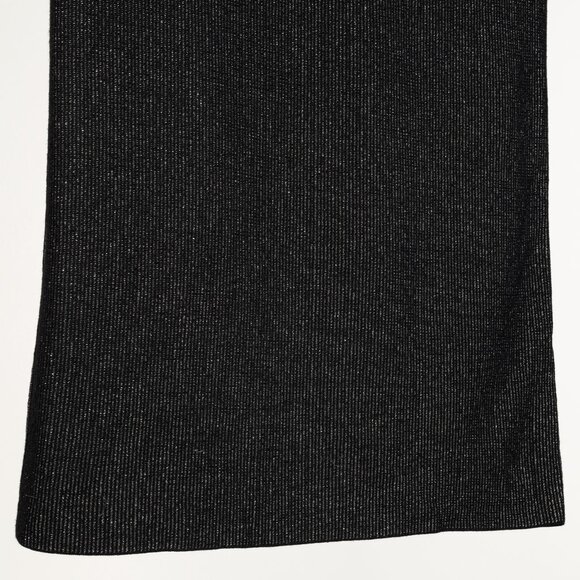 Sarah Pacini Black Metallic Knit Cap-Sleeve Tunic - Picture 5 of 8